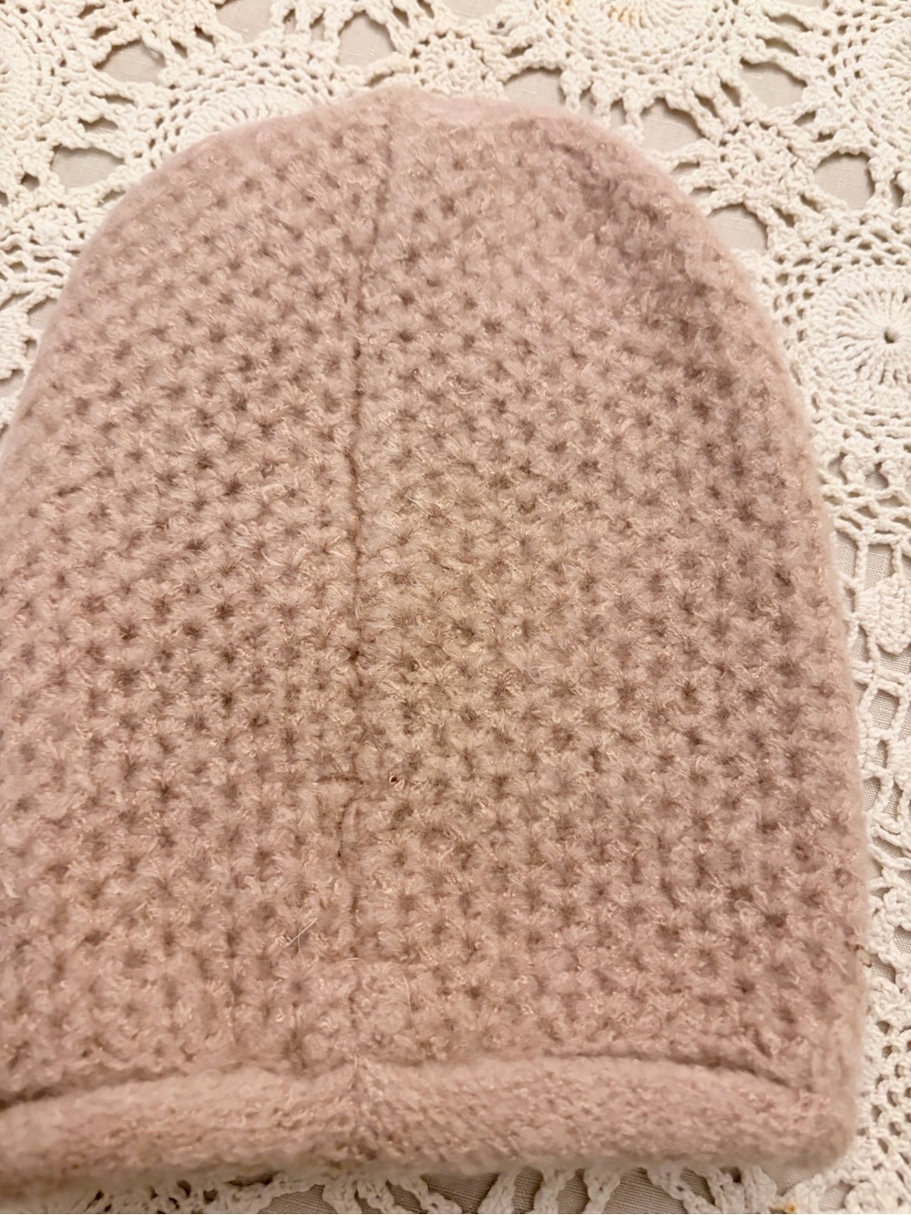 Free People Dreamland Knit Beanie Hat OS Rose Slouchy Winter - Picture 2 of 6